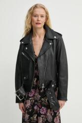 Stand Studio bőrdzseki ICON Biker Jacket női, fekete, átmeneti, 61792-7030 - fekete 38