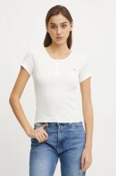 Tommy Jeans pamut póló női, fehér, DW0DW19502 - fehér S