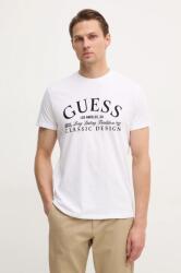 Guess pamut póló fehér, férfi, nyomott mintás, M5RI43 K9RM1 - fehér S