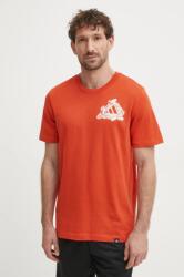 adidas Performance t-shirt Fun Kicks narancssárga, férfi, nyomott mintás, JD8212 - narancssárga M