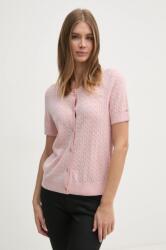 Tommy Hilfiger gyapjú kardigán rózsaszín, könnyű, WW0WW43958 - rózsaszín XS
