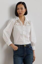 Ralph Lauren pamut ing női, galléros, fehér, regular, 200957345 - fehér S