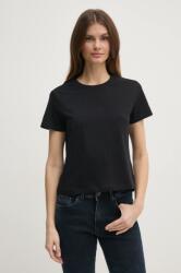 Sisley pamut póló női, fekete - fekete M - answear - 5 790 Ft