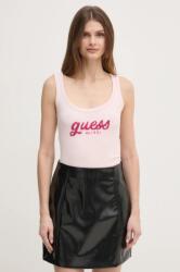 Guess top CHENILLE női, rózsaszín, W5RP03 KA0H1 - rózsaszín XS
