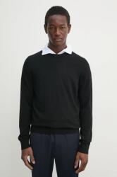 Filippa K gyapjú pulóver könnyű, férfi, fekete, 28928 - fekete XL