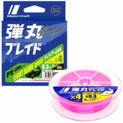 Major Craft DANGAN BRAID X4 LIGHT GAME 150m #0.4 8lb Pink (DBL4-150_0_4PK_8lb)