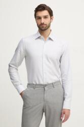 HUGO BOSS pamut ing férfi, galléros, fehér, regular, 50533040 - fehér 39