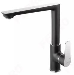 FERRO Doris Black/chrome Konyhai Csaptelep, Króm/fekete Bdo4blc (bdo4blc)