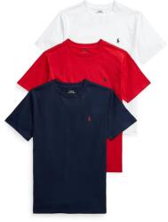 Ralph Lauren gyerek pamut póló 3 db piros, sima, 323884456001 - piros 136-138