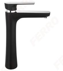 FERRO Platto Black/chrome Magasított Mosdócsaptelep, Króm/fekete Bpl2lblc (bpl2lblc)