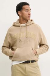 Tommy Hilfiger pamut melegítőfelső bézs, férfi, nyomott mintás, kapucnis, DM0DM20263 - bézs XL