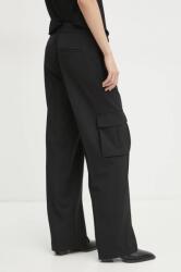 Guess nadrág MATEA női, fekete, magas derekú széles, W5RB41 WGX02 - fekete S