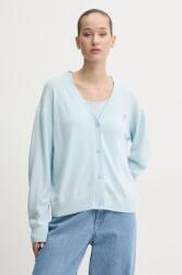 Guess Jeans kardigán gyapjú keverékből - kék S