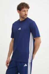 Adidas pamut póló Essentials sötétkék, férfi, mintás, JE6399 - sötétkék M