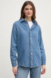 Sisley pamut ing női, galléros, regular, 53GELQ08J - kék XS