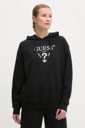 GUESS felső ROBERTA fekete, női, nyomott mintás, kapucnis, V5RQ11 KC3D2 - fekete M