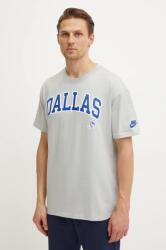 Nike pamut póló Dallas Cowboys szürke, férfi, nyomott mintás, 01AY-09D-V6Z-NP1 - szürke M