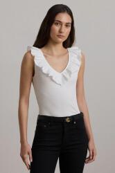 Lauren Ralph Lauren pamut top fehér, 200957654 - fehér S