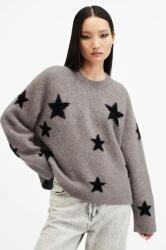 AllSaints gyapjú pulóver STARLET női, sötétkék, W136KB - szürke XS