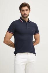 Tommy Hilfiger poló sötétkék, férfi, sima, MW0MW37346 - sötétkék XL