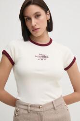 Tommy Hilfiger pamut póló női, bézs, WW0WW43898 - bézs XL