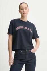 Guess Jeans pamut póló női, sötétkék, W5RI41 K8HM0 - sötétkék S