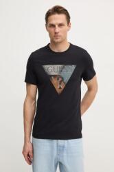 Guess t-shirt fekete, férfi, nyomott mintás, M5RI14 J1314 - fekete L