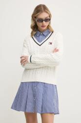Tommy Hilfiger pamut pulóver bézs, DW0DW19885 - bézs L