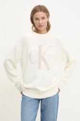 Calvin Klein pamut pulóver meleg, bézs, J20J224799 - bézs M