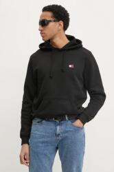 Tommy Hilfiger pamut melegítőfelső fekete, férfi, sima, kapucnis, DM0DM20258 - fekete XL