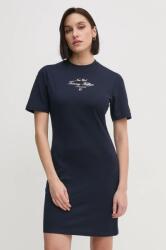 Tommy Hilfiger pamut ruha sötétkék, mini, egyenes, WW0WW43830 - sötétkék XXS