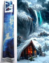 NORIMPEX - Puzzle Pictura cu diamant: Cabana iarna 80x40 cm - 1 - 39 piese