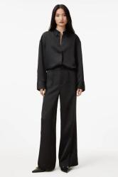 AllSaints nadrág MYRTLE női, fekete, közepes derékmagasságú széles, W031TB - fekete 38