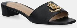 Lauren Ralph Lauren bőr papucs Fay Logo II fekete, női, magassarkú, 802959168001 - fekete Női 37
