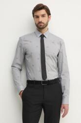 HUGO BOSS pamut ing férfi, galléros, fekete, slim, 50533044 - fekete 41