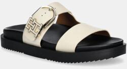 Tommy Hilfiger bőr papucs LEATHER SPORTY MULE bézs, női, FW0FW08512 - bézs Női 39