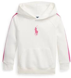 Ralph Lauren gyerek felső fehér, nyomott mintás, kapucnis, 312957348001 - fehér 90-100