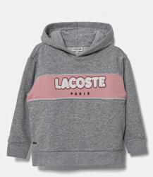 Lacoste gyerek felső szürke, nyomott mintás, kapucnis, SJ2445 - szürke 152