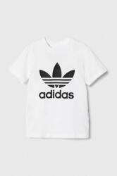 Adidas baba pamut póló TREFOIL TEE fehér, nyomott mintás, JE0520 - fehér 104