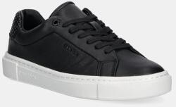 Calvin Klein bőr sportcipő CUPSOLE LACE UP - WOVEN LTH fekete, HW0HW02298 - fekete Női 36