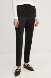 Calvin Klein nadrág női, fekete, magas derekú egyenes, K20K207837 - fekete 38