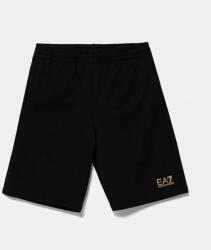 EA7 Emporio Armani gyerek pamut rövidnadrág fekete, állítható derekú, 7B000026 AF10380 - fekete 110 - answear - 17 990 Ft