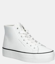 Calvin Klein bőr sneaker BOLD VULC FLATF MID LTH IN fehér, női, YW0YW01634 - fehér Női 38