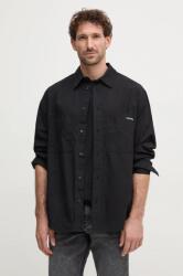 Calvin Klein pamut ing férfi, galléros, fekete, relaxed, J30J326721 - fekete XL