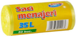 Horeca Star Saci menajeri 35L, Galbeni, 50 buc rola