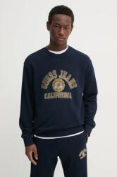 Guess Jeans pamut melegítőfelső sötétkék, férfi, nyomott mintás, M5RQ40 KCPR1 - sötétkék S