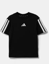 Adidas gyerek pamut póló fekete, nyomott mintás, JE0317 - fekete 122