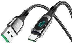 hoco. Cablu USB la Type-C, 5A, 1.2m - Hoco Extreme (S51) - Black (KF2315898) - Technodepo