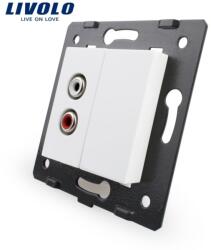 LIVOLO Modul Priză Livolo, simplă audio, RCA, alb (VL-C7-1AD-11)