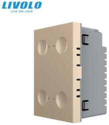 LIVOLO Modul Întrerupător Livolo, cvadruplu tactil, standard italian, 3M, auriu (VL-FC4-3AP)